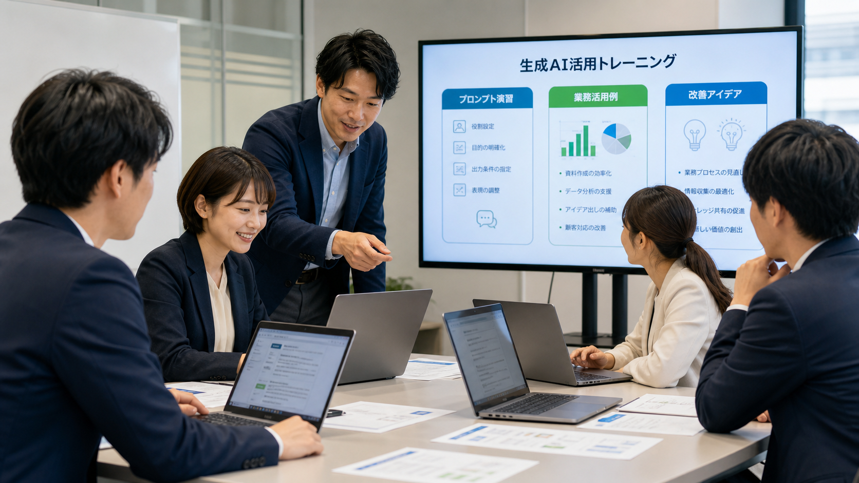AIダッシュボードを使った業務改善のイメージ