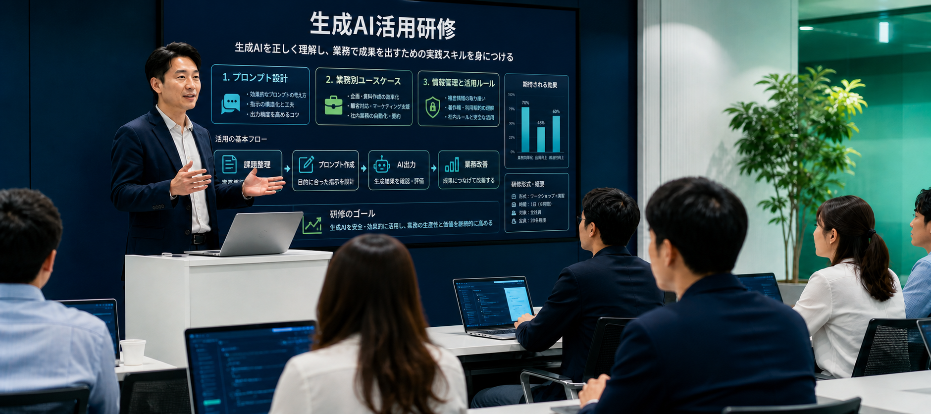 生成AI研修ワークショップのイメージ